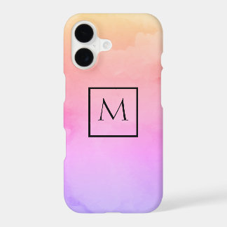 Watercolor-Minimalistisches Rechteck-Monogramm