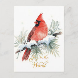 Watercolor Mistletoe Red Bow Merry Christmas Feiertagspostkarte