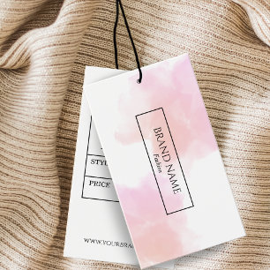 Watercolor Modern Black Line Hang Tag