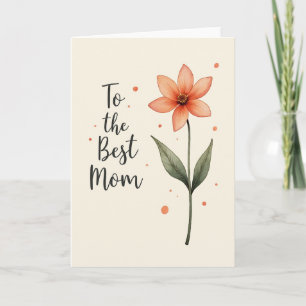 Watercolor Moms Tag Kunstkarte Karte