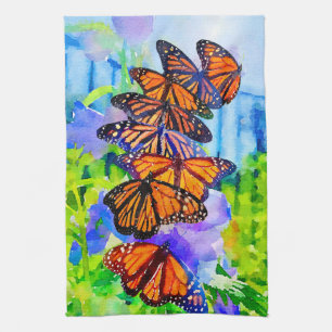 Watercolor Monarch Butterfly Migration Geschirrtuch