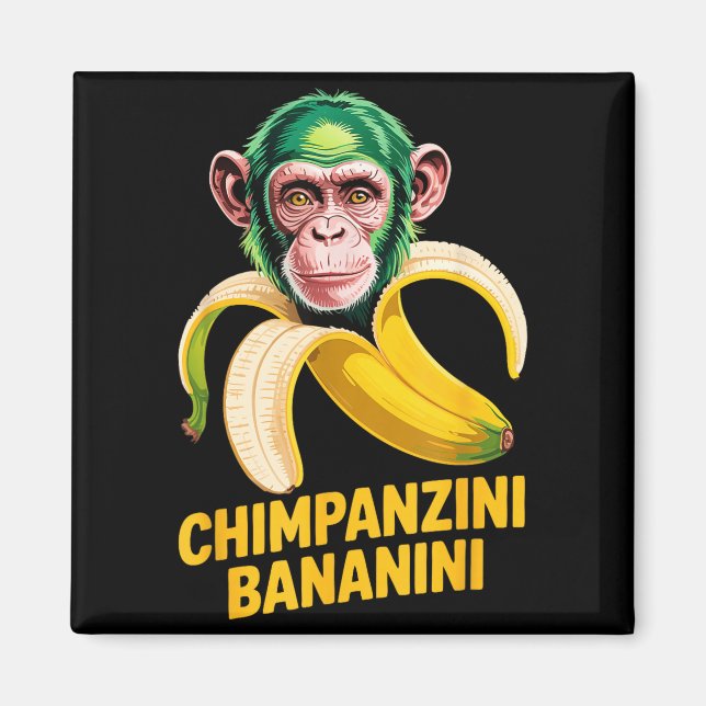 Watercolor Monkey Meme Italian Brainrot Chimpanzin Magnet (Vorne)