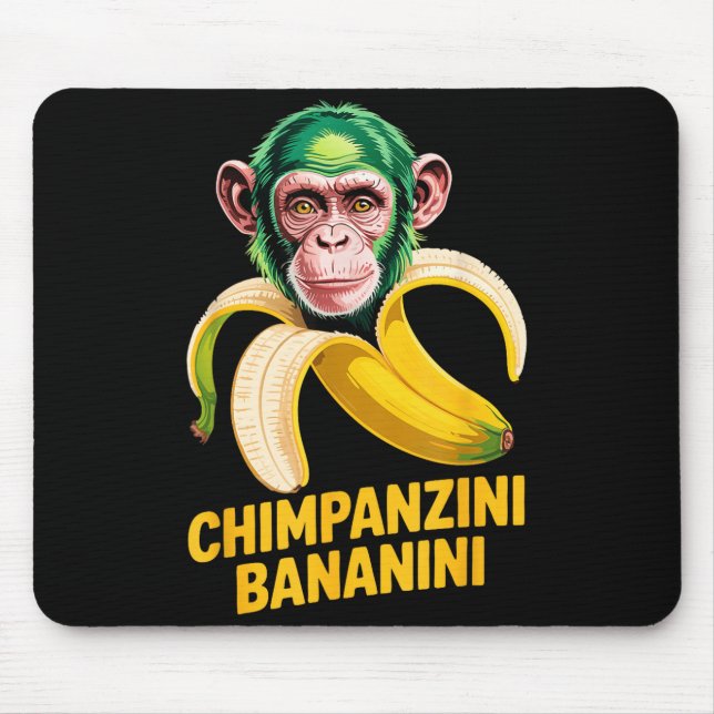 Watercolor Monkey Meme Italian Brainrot Chimpanzin Mousepad (Vorne)