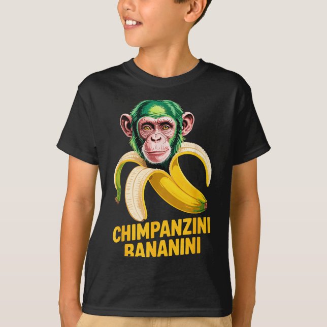 Watercolor Monkey Meme Italian Brainrot Chimpanzin T-Shirt (Vorderseite)