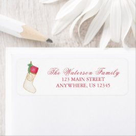 Watercolor Monogram Christmas Strumpf Adresse