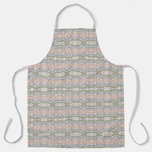 Watercolor Mopping Brushstrokes Pattern In Pastel  Schürze (Vorderseite)