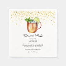 Watercolor Moscow Mule Custom Cocktail Recipe