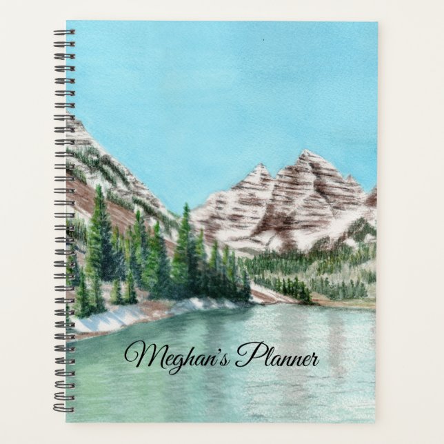 Watercolor mountain art planner planer (Vorderseite)