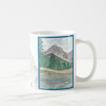 Watercolor Mountain Scene personalisierte Mug