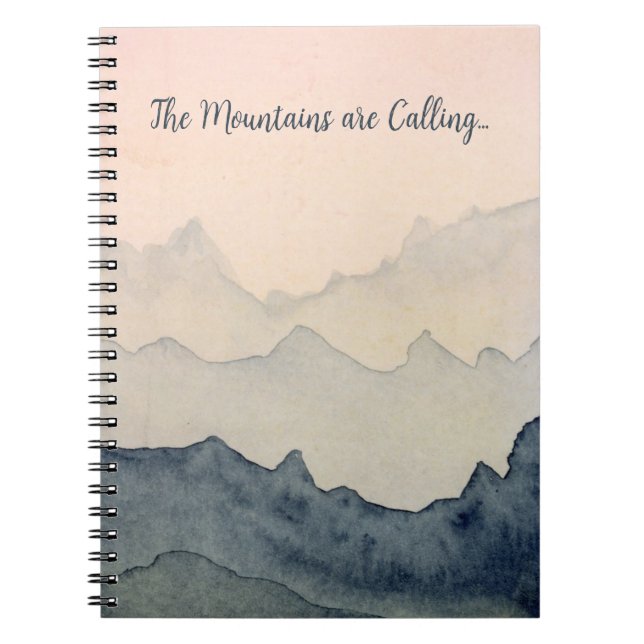 Watercolor Mountain Spiral Notebook Notizblock (Vorderseite)