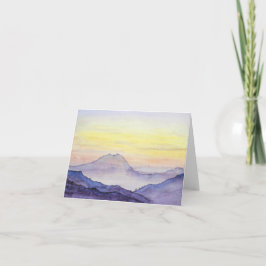 Watercolor Mountains Notecard Karte