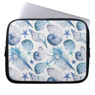 Watercolor-Muscheln Laptopschutzhülle