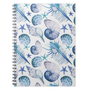Watercolor-Muscheln Notizblock