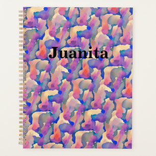Watercolor-Muster Personalisierter Planer