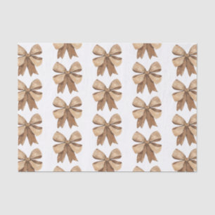 Watercolor Natural Burlap Bow Seidenpapier