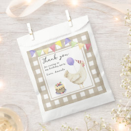 Watercolor Niedlich Chick 1. Geburtstag vielen Dan Geschenktütchen