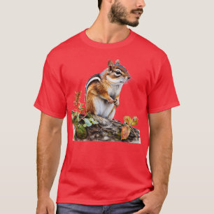 Watercolor Niedlich Chipmunk T-Shirt