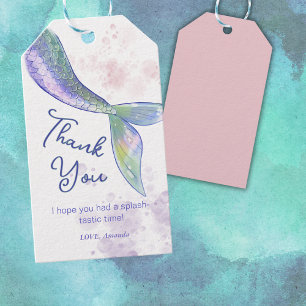 Watercolor Niedlich Mermaid Schwanz Vielen Dank Geschenkanhänger