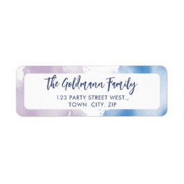 WATERCOLOR niedliches lila-blaues modernes Drehbuc