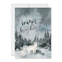 Watercolor Night Sky | Polar Bear Christmas