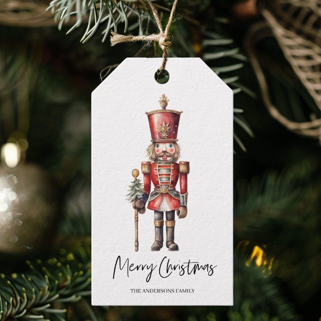 Watercolor-Nussknacker-Weihnachtsgeschenk  Geschenkanhänger (Von Creator hochgeladen)