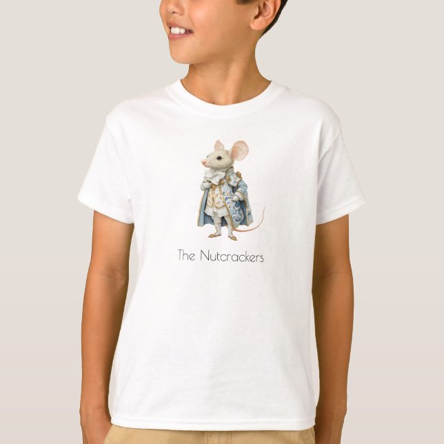 Watercolor Nutcracker Mouse King Christmas T-Shirt (Vorderseite)