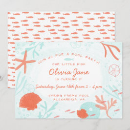 Watercolor Ocean Birthday Einladung