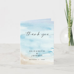 Watercolor Ocean Summer Beach Danke Karte