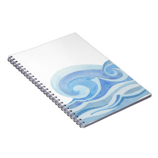 Watercolor Ocean Wave Notebook Notizblock