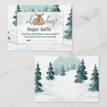 Watercolor Oh Deer Winter Wonderland Windel-Raffle