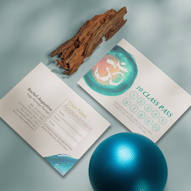 Watercolor Om Sign YOGA 10 Class Pass Termin (Von Creator hochgeladen)