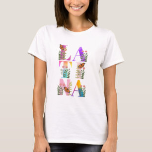 Watercolor Ombre Latina Text Female T-Shirt