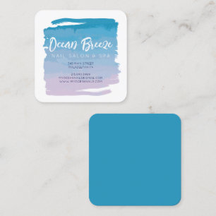 WATERCOLOR OMBRE Wellness-Center Business Company  Quadratische Visitenkarte