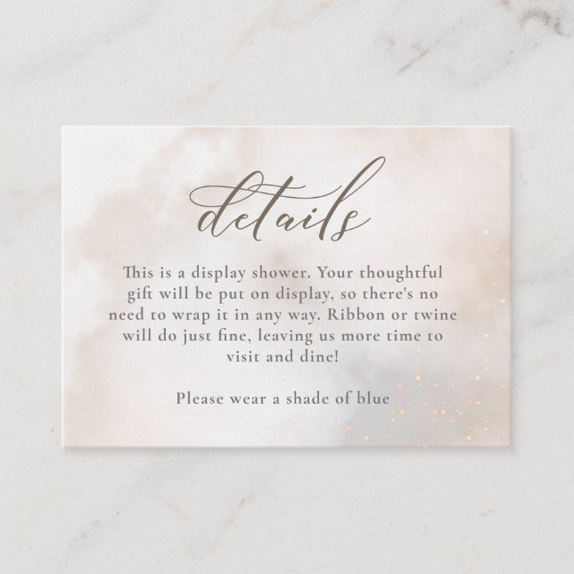 Watercolor On Cloud 9 Details Shower Begleitkarte (Vorderseite)