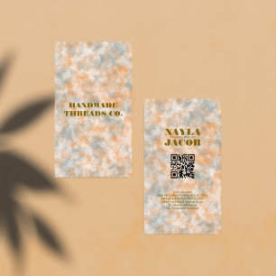 Watercolor Orange & Grau Handmade Kleidung  Visitenkarte