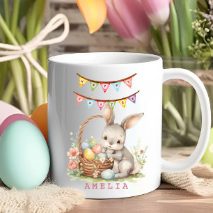 Watercolor-Osterhase-Tasse mit individuellem Namen Kaffeetasse