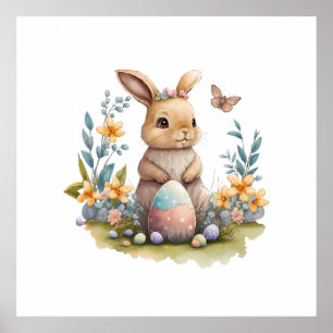 Watercolor Ostersonnenplakat Poster