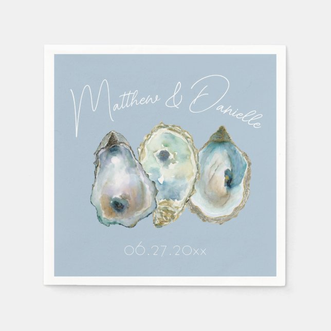 Watercolor Oyster  Serviette (Vorderseite)