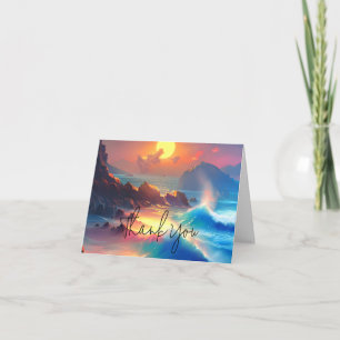 Watercolor Ozeanwellen - individuell anpassbare Karte