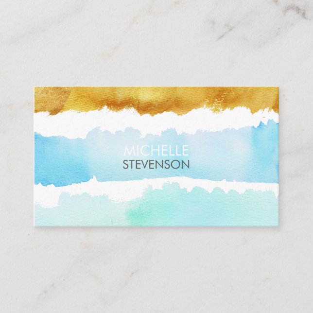 Watercolor & Paint Interior Design Business Cards Visitenkarte (Vorderseite)