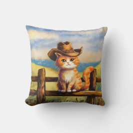 Watercolor Painted Cat Dad Kissen