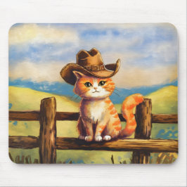 Watercolor Painted Cat Dad Mousepad