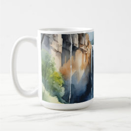 Watercolor painted waterfall kaffeetasse