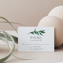 Watercolor Palm RSVP-Karte