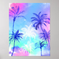 Watercolor Palme Natureposter