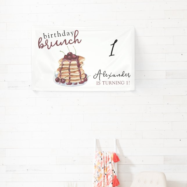 Watercolor Pancakes Geburtstagsparty Banner (InSitu)