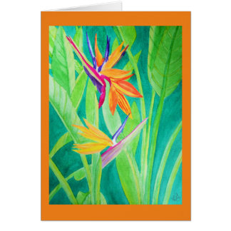 Watercolor-Paradiesvogel Blumen