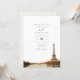 Watercolor Paris Frankreich Eiffel Tower City Wedd Einladung (Vorderseite/Rückseite Beispiel)