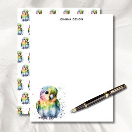 Watercolor Parrot Luxury Business Stationery  Briefbogen