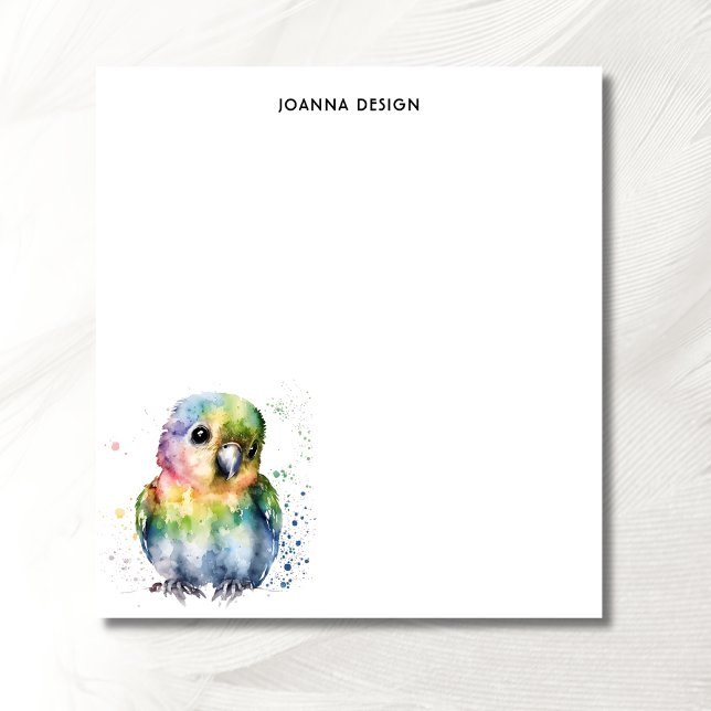 Watercolor Parrot Sophisticated Notepad Notizblock (Von Creator hochgeladen)